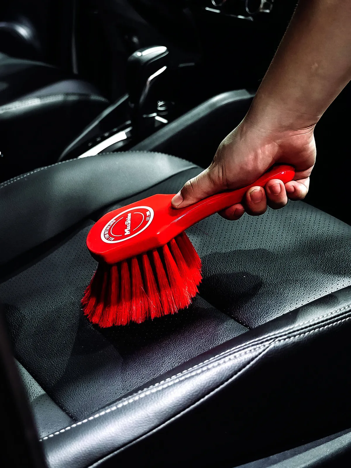 MAXSHINE Szczotka Premium Długa Z Mikrofibrą Red