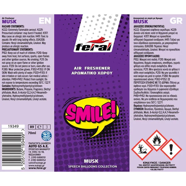 FERAL Zapach Freshener Spray Smile 70ml 