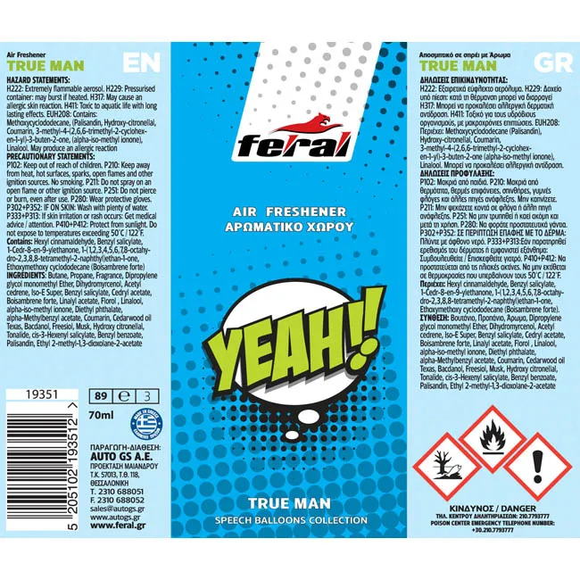 FERAL Zapach Freshener Spray Yeah 70ml 