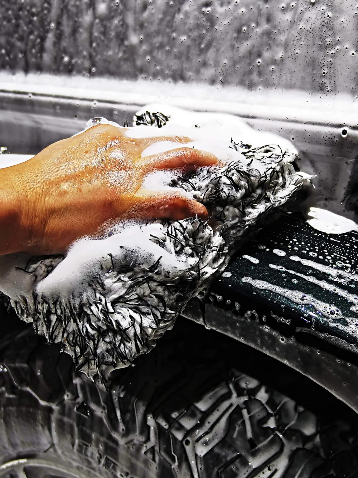 MAXSHINE Pad Do Mycia Mikrofibra Black&White 