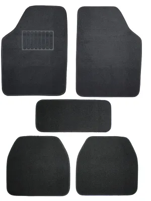 FERAL Dywaniki Luxury Welurowe 5Szt Czarne