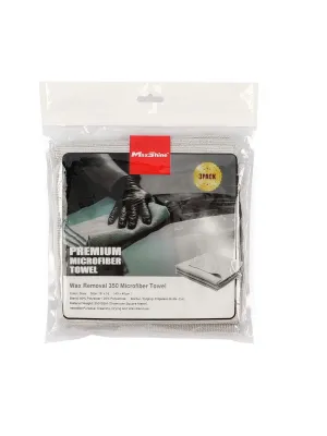 MAXSHINE Ręcznik Us.Wosku 350G 40X40cm Gra 3-Pack