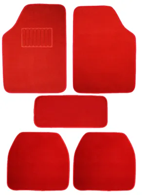 FERAL Dywaniki Luxury Welurowe 5Szt Czerwone