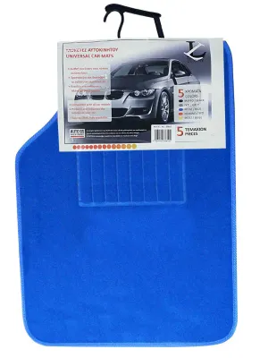 FERAL Dywaniki Luxury Welurowe 5Szt Niebieskie