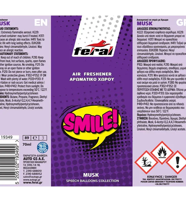 Produkt FERAL Zapach Freshener Spray Smile 70ml  Zdjęcie