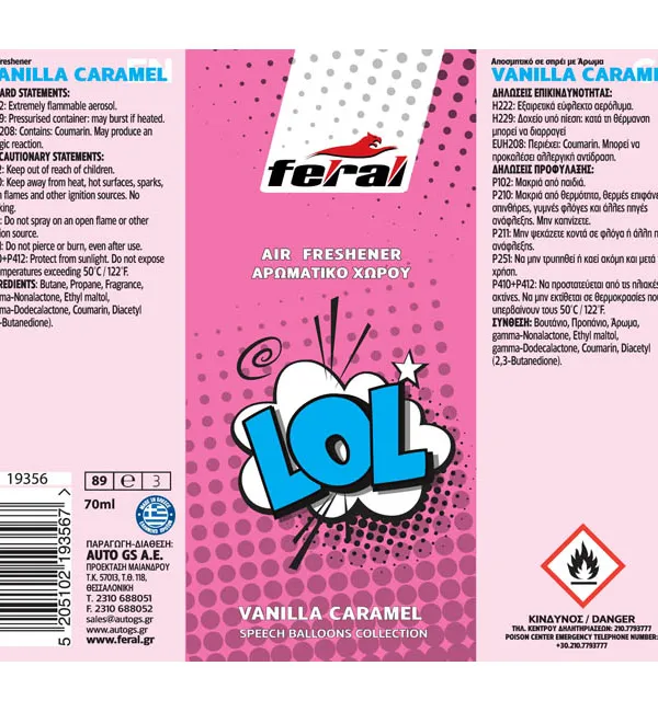 Produkt FERAL Zapach Freshener Spray Lol 70ml  Zdjęcie