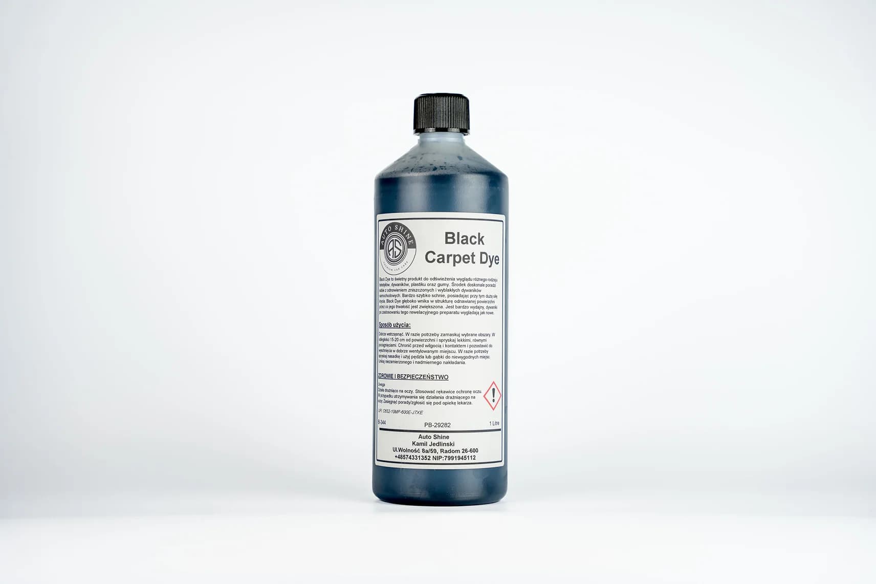 AUTO SHINE Black carpet dye czarna do dywaników 1l