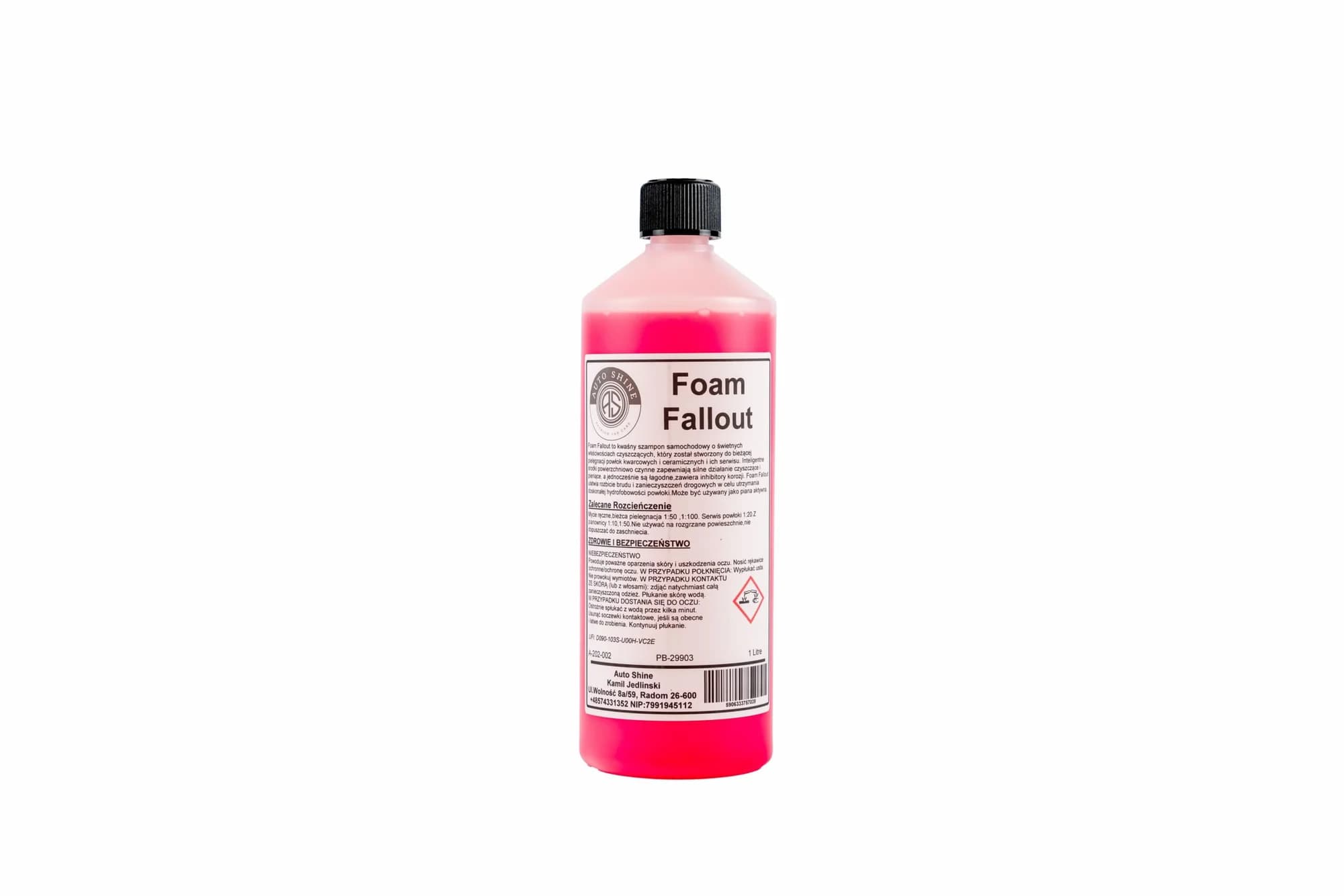 AUTO SHINE Foam fallout kwaśny do powłok 1l