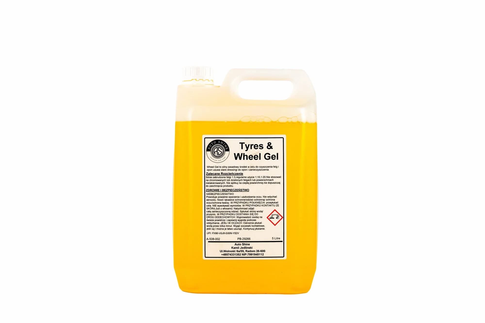 AUTO SHINE Wheel&tyres gel żelowy płyn do felg 5l