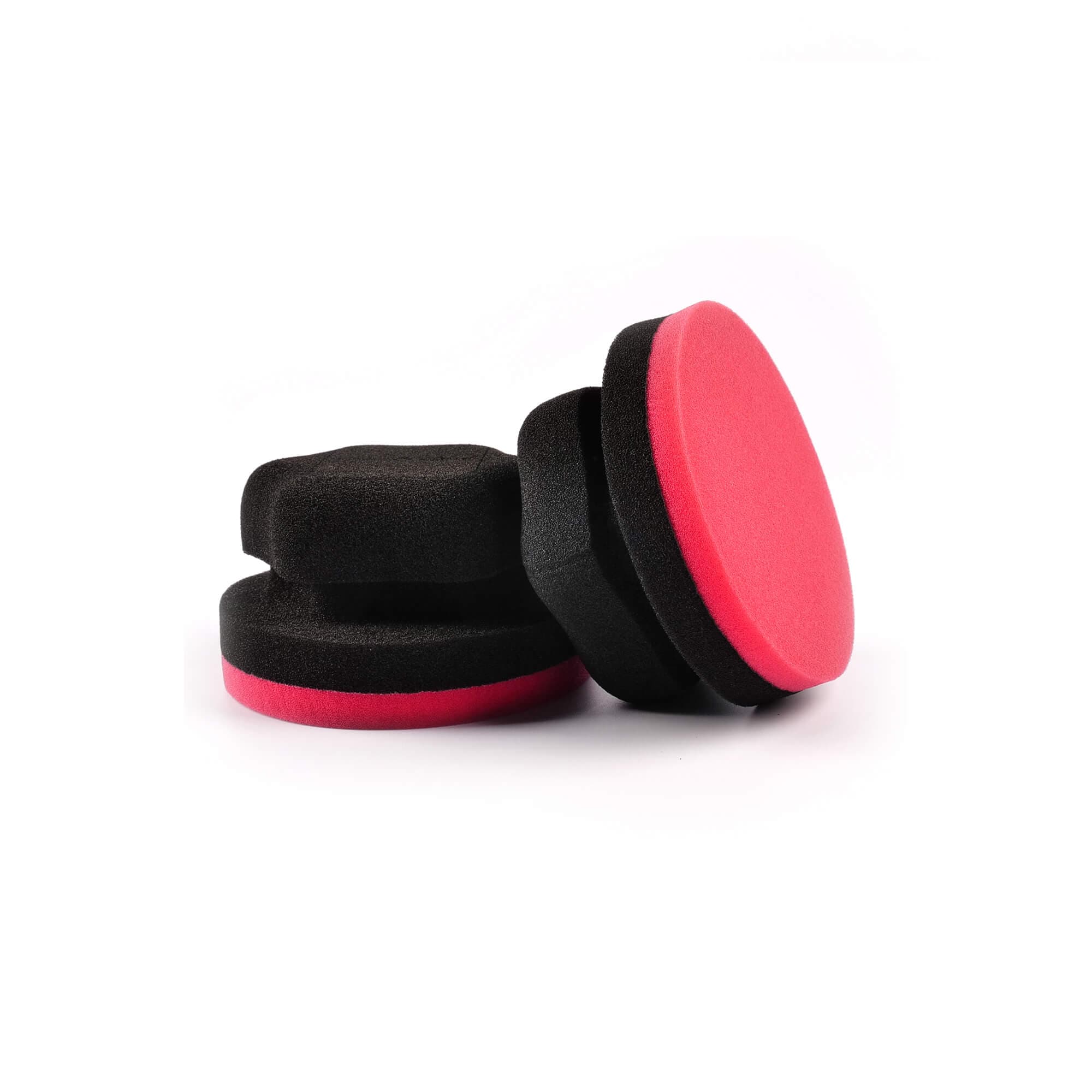 MAXSHINE Aplikator piankowy do woskowania hex foam 10.5x6cm czerwony/czarny