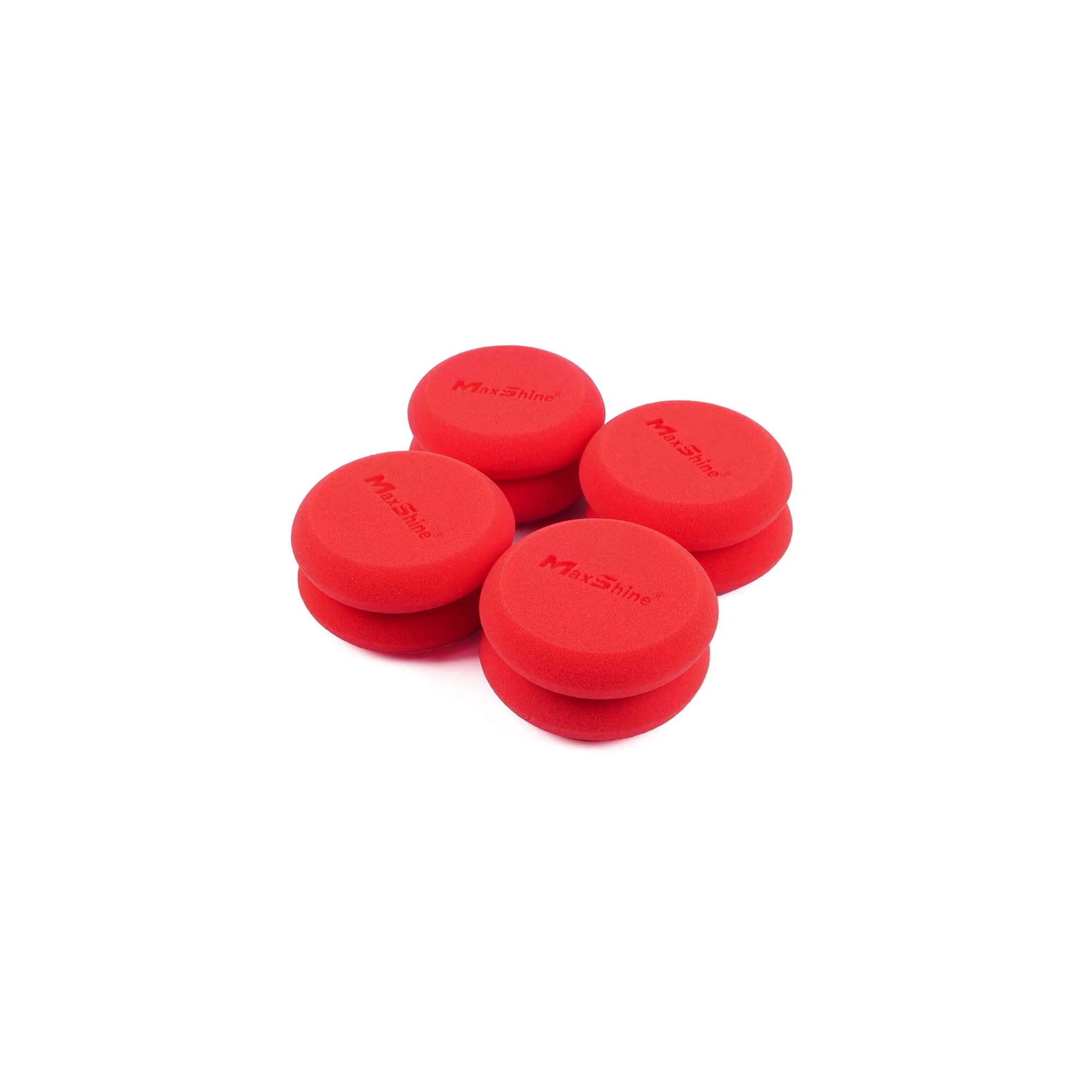 MAXSHINE Aplikator piankowy ufo 10x2.5 cm czerwony 8-pack