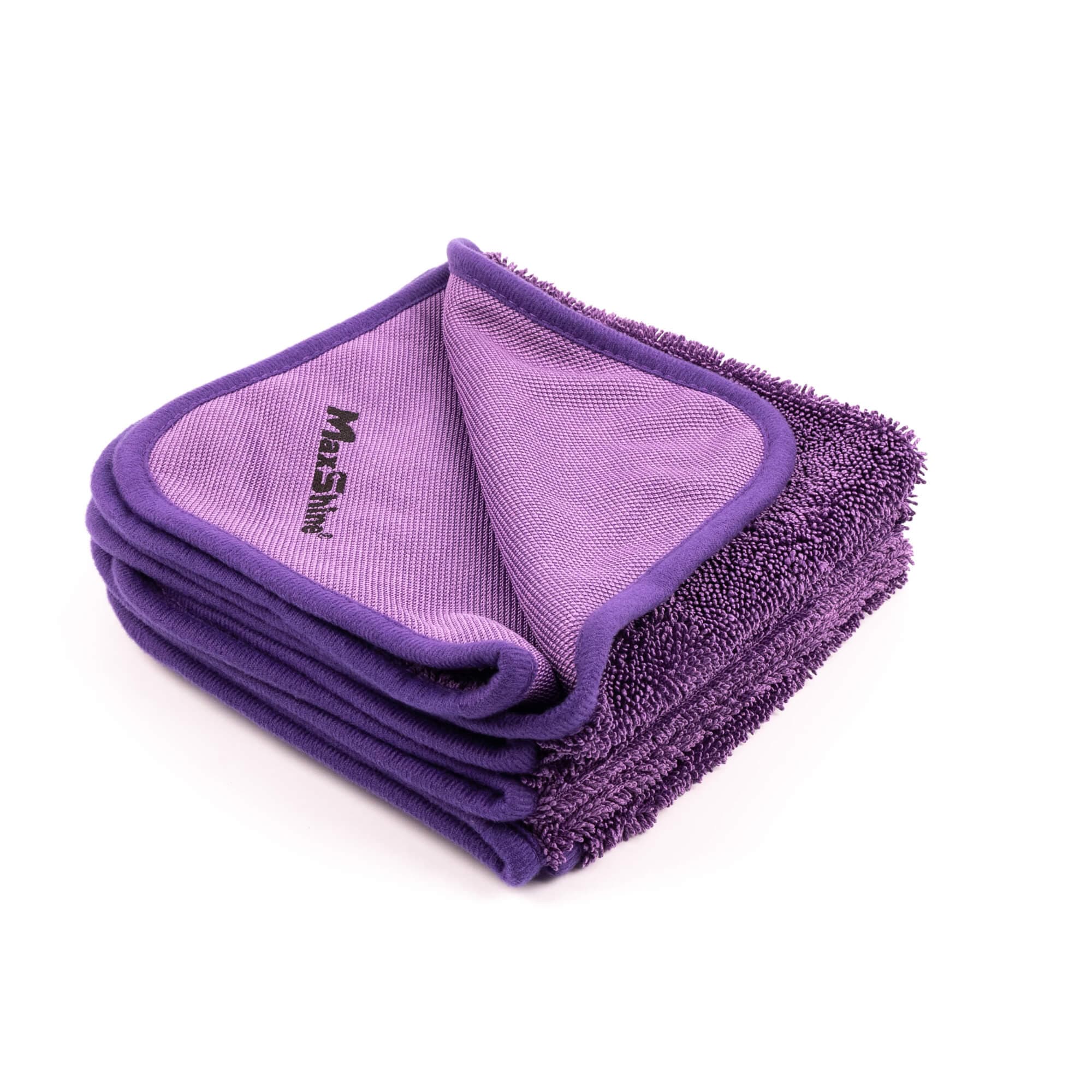 MAXSHINE Ręcznik do suszenia twisted loop 600g 40x40cm fioletowy 3-pack